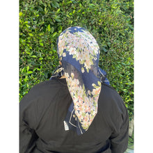 YSL Authentic Designer Headscarf, Navy Floral-Designer headscarf-The Little Tichel Lady