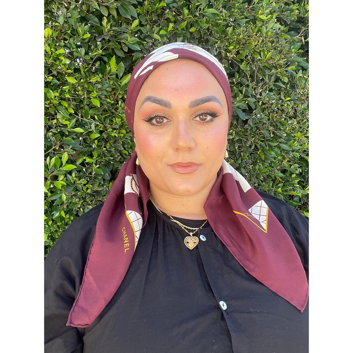 Chanel Authentic Vintage Designer Headscarf, Coco Chanel-Designer headscarf-The Little Tichel Lady