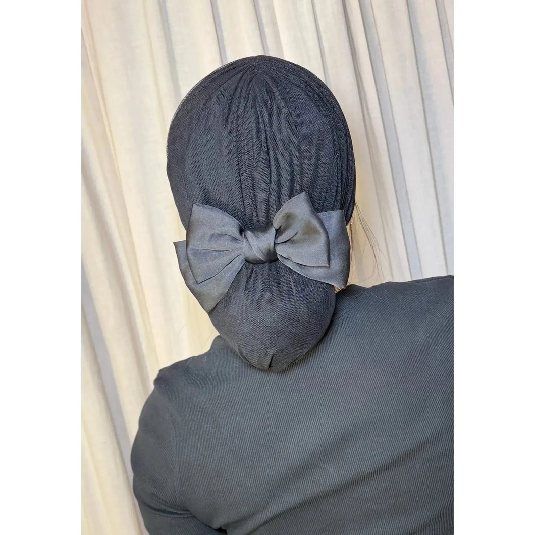 Avigail Lahiani, Headpiece - Black Bow Scrunchie-Headband-The Little Tichel Lady