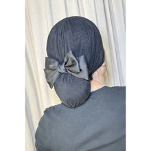 Avigail Lahiani, Headpiece - Black Bow Scrunchie-Headband-The Little Tichel Lady