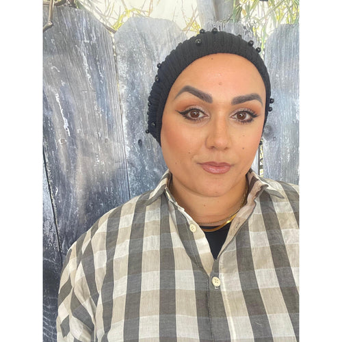 Black Pearl Beret-Beret-The Little Tichel Lady
