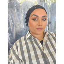 Studded Crystal Beret - Black-Beret-The Little Tichel Lady