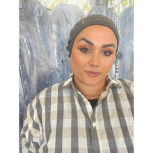 Studded Crystal Beret - Gray-Beret-The Little Tichel Lady