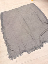 Signature XL Israeli Cotton Square - Gray/Black-square-The Little Tichel Lady