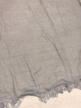 Signature XL Israeli Cotton Square - Gray/Black-square-The Little Tichel Lady