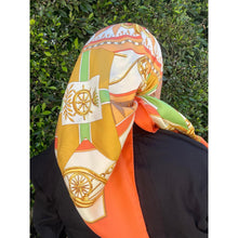 Lancel Authentic Vintage Designer Headscarf, Nautical Print-Designer headscarf-The Little Tichel Lady