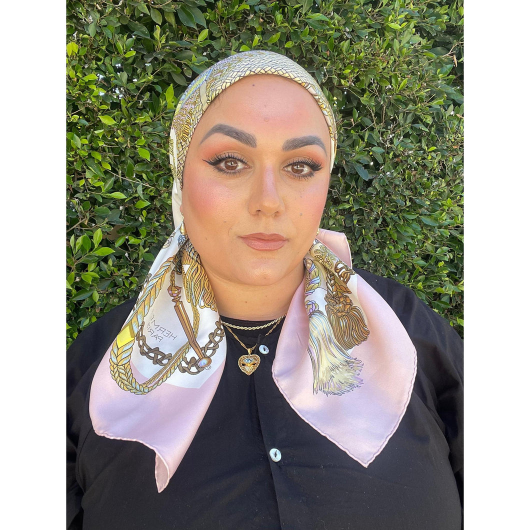 Hermes Authentic Vintage Designer Headscarf, Le Timbalier-Designer headscarf-The Little Tichel Lady