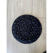 Studded Crystal Beret - Black-Beret-The Little Tichel Lady