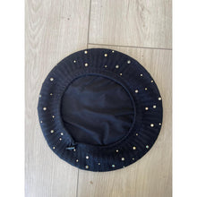 Studded Crystal Beret - Black-Beret-The Little Tichel Lady