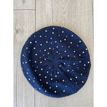 Studded Crystal Beret - Navy-Beret-The Little Tichel Lady