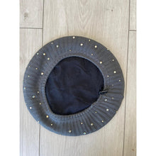 Studded Crystal Beret - Gray-Beret-The Little Tichel Lady