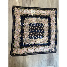 YSL Authentic Designer Headscarf, Navy Floral-Designer headscarf-The Little Tichel Lady
