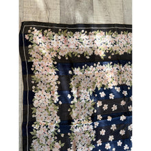 YSL Authentic Designer Headscarf, Navy Floral-Designer headscarf-The Little Tichel Lady