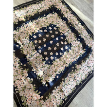 YSL Authentic Designer Headscarf, Navy Floral-Designer headscarf-The Little Tichel Lady