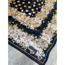 YSL Authentic Designer Headscarf, Navy Floral-Designer headscarf-The Little Tichel Lady