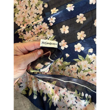 YSL Authentic Designer Headscarf, Navy Floral-Designer headscarf-The Little Tichel Lady