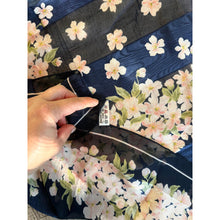 YSL Authentic Designer Headscarf, Navy Floral-Designer headscarf-The Little Tichel Lady