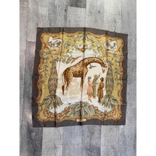 Ferragamo Authentic Vintage Designer Headscarf, Safari Story-Designer headscarf-The Little Tichel Lady