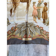 Ferragamo Authentic Vintage Designer Headscarf, Safari Story-Designer headscarf-The Little Tichel Lady