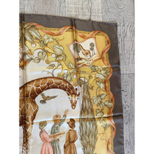 Ferragamo Authentic Vintage Designer Headscarf, Safari Story-Designer headscarf-The Little Tichel Lady