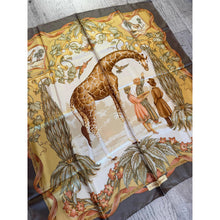 Ferragamo Authentic Vintage Designer Headscarf, Safari Story-Designer headscarf-The Little Tichel Lady