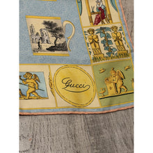 Gucci Authentic Vintage Designer Headscarf, Teacups & Cherubs-Designer headscarf-The Little Tichel Lady