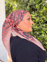 Leopard Print Square Tichel - Neutral-square-The Little Tichel Lady
