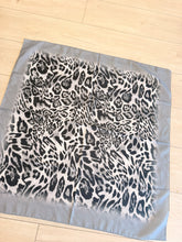 Leopard Print Square Tichel - Gray/Black-square-The Little Tichel Lady