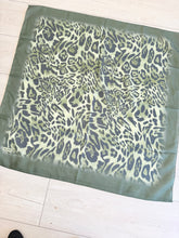 Leopard Print Square Tichel - Olive-square-The Little Tichel Lady