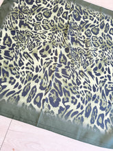 Leopard Print Square Tichel - Olive-square-The Little Tichel Lady
