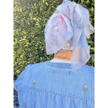 Watercolor Gauzy Floral Wrap - Purple/Gray-Long Wrap-The Little Tichel Lady