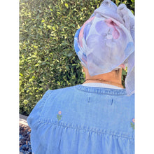 Watercolor Gauzy Floral Wrap - Purple/Gray-Long Wrap-The Little Tichel Lady