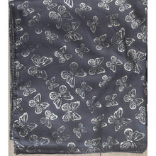 Turkish Foiled Print Square Tichels - Gray/Silver Butterflies-Squares-The Little Tichel Lady