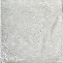 Turkish Foiled Print Square Tichels - Off-White/Silver Leaves-Squares-The Little Tichel Lady