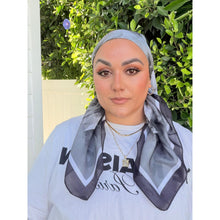 Heirloom Bloom Square Tichel - Black/White-square-The Little Tichel Lady