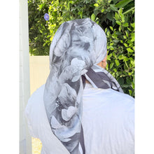 Heirloom Bloom Square Tichel - Black/White-square-The Little Tichel Lady