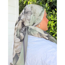 Heirloom Bloom Square Tichel - Olive-square-The Little Tichel Lady