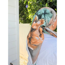 Heirloom Bloom Square Tichel - Green/Rust-square-The Little Tichel Lady