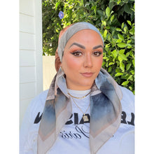 Heirloom Bloom Square Tichel - Taupe/Rust-square-The Little Tichel Lady