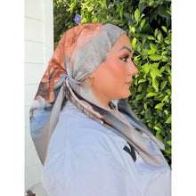 Heirloom Bloom Square Tichel - Taupe/Rust-square-The Little Tichel Lady