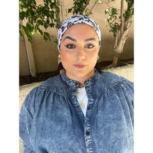 Wildflower Bandana Print Squares - Black/White-Squares-The Little Tichel Lady