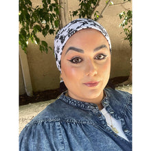 Wildflower Bandana Print Squares - Black/White-Squares-The Little Tichel Lady