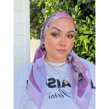 Heirloom Bloom Square Tichel - Lavender/Purple-square-The Little Tichel Lady