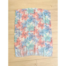 Watercolor Gauzy Floral Wrap - Pink/Blue-Long Wrap-The Little Tichel Lady