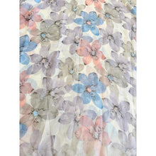 Watercolor Gauzy Floral Wrap - Purple/Gray-Long Wrap-The Little Tichel Lady