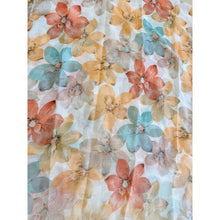 Watercolor Gauzy Floral Wrap - Rust/Yellow-Long Wrap-The Little Tichel Lady