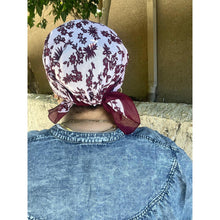 Wildflower Bandana Print Squares - Wine/White-Squares-The Little Tichel Lady