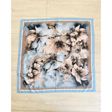 Heirloom Bloom Square Tichel - Blue-square-The Little Tichel Lady