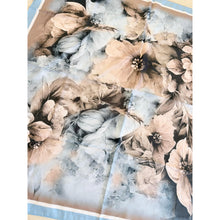 Heirloom Bloom Square Tichel - Blue-square-The Little Tichel Lady