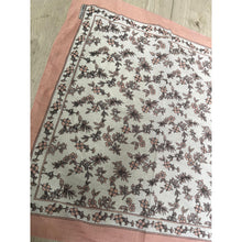Wildflower Bandana Print Squares - Peach/White-Squares-The Little Tichel Lady